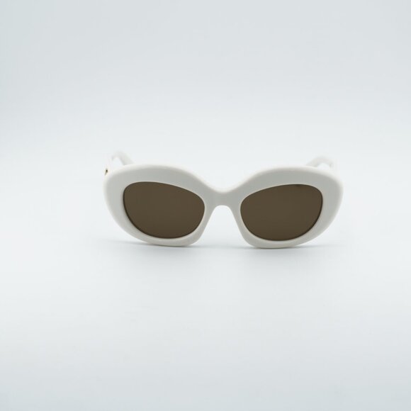 Loewe LW40153I 25E Sunglasses Ivory Cat Eye Frame, Brown Lenses main image 10